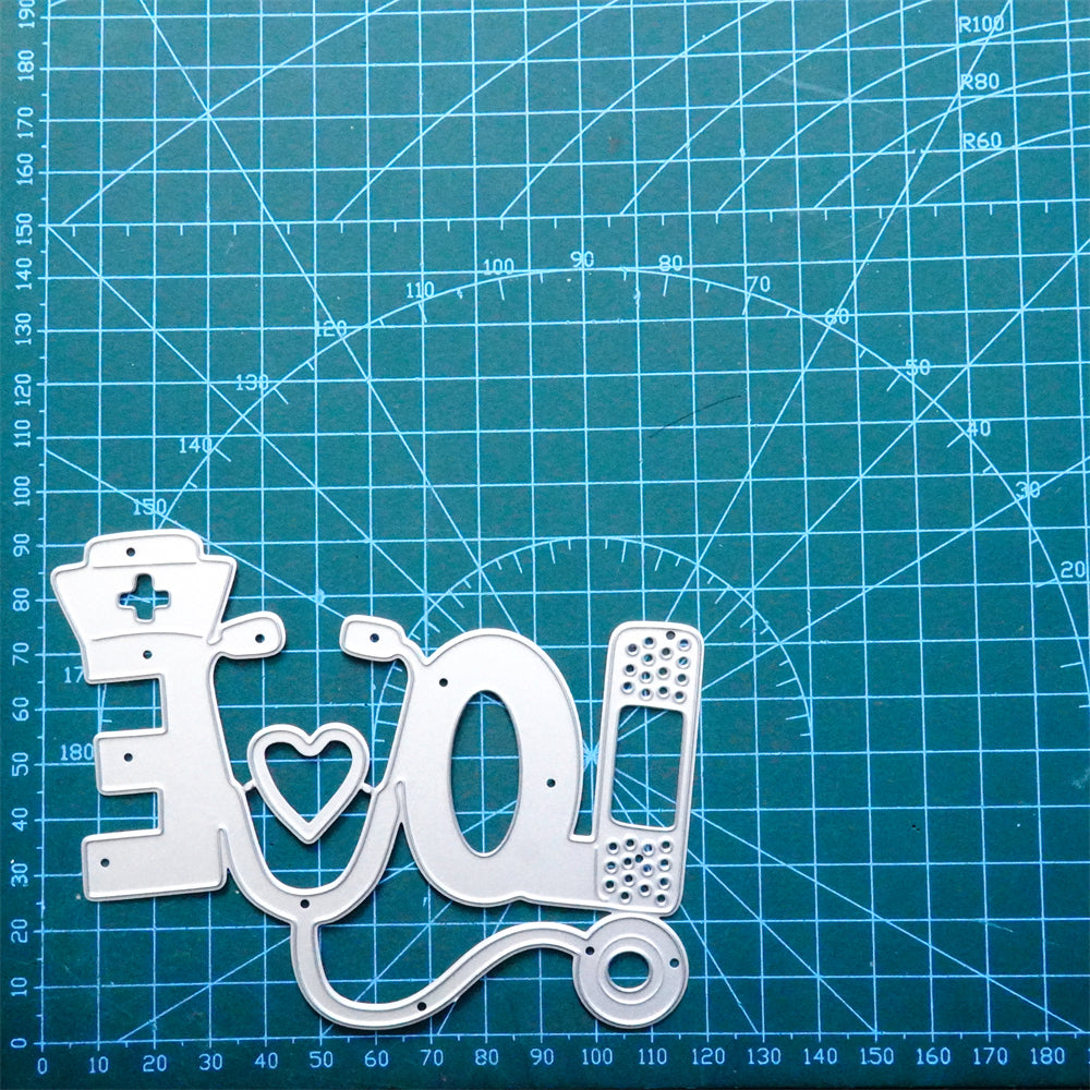 Kokorosa Metal Cutting Dies with Wellness Theme "LOVE" Word