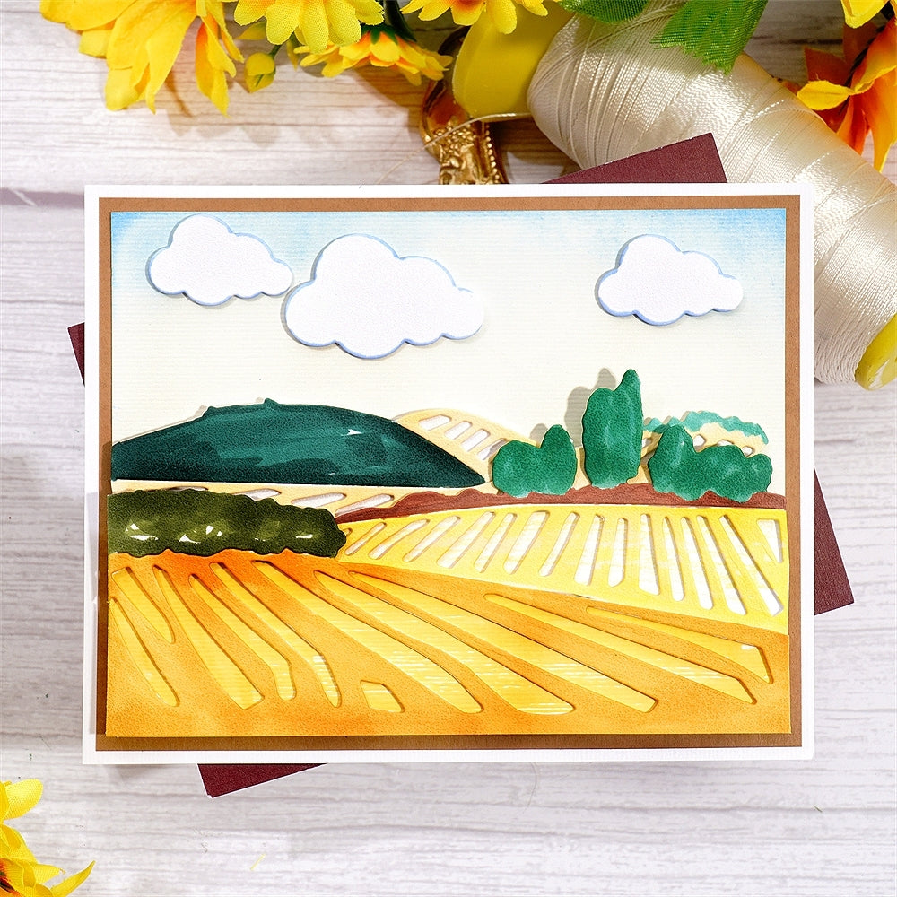 Kokorosa Metal Cutting Dies with Wheatfield Border