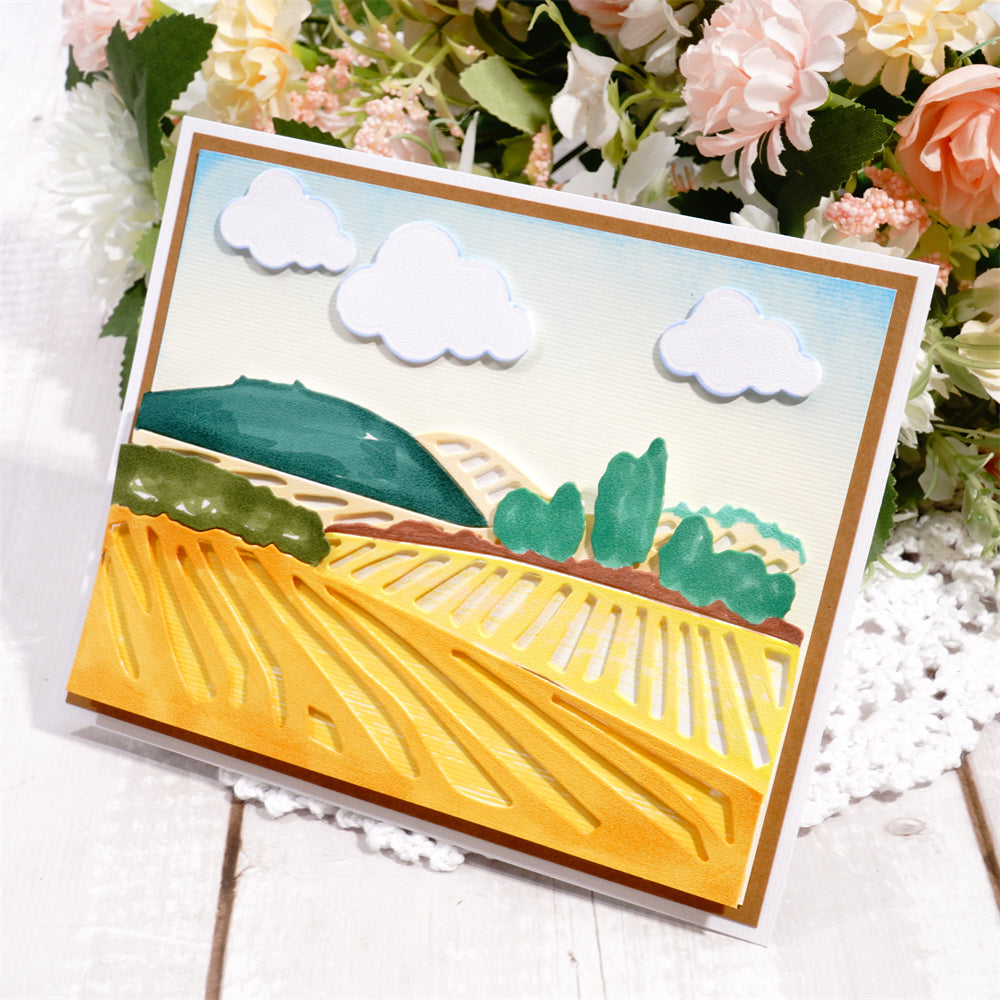 Kokorosa Metal Cutting Dies with Wheatfield Border