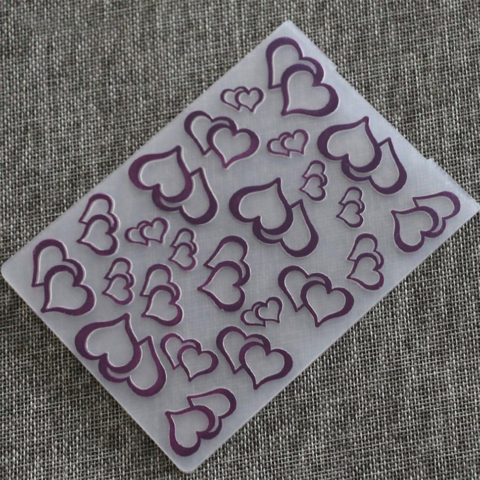 1PCS Plastic Heart Shaped Embossing Folder - kokorosastudio.com
