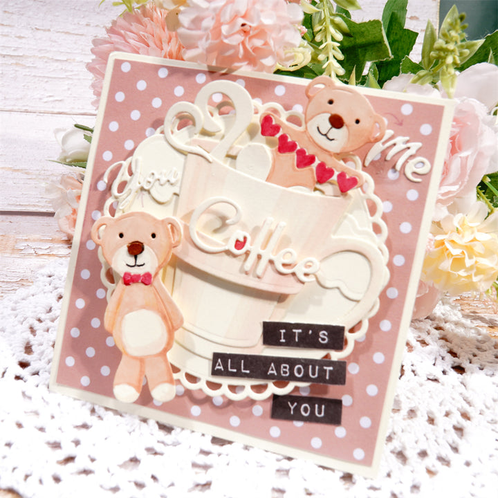 Kokorosa Metal Cutting Dies With You and Me Coffee Cup
