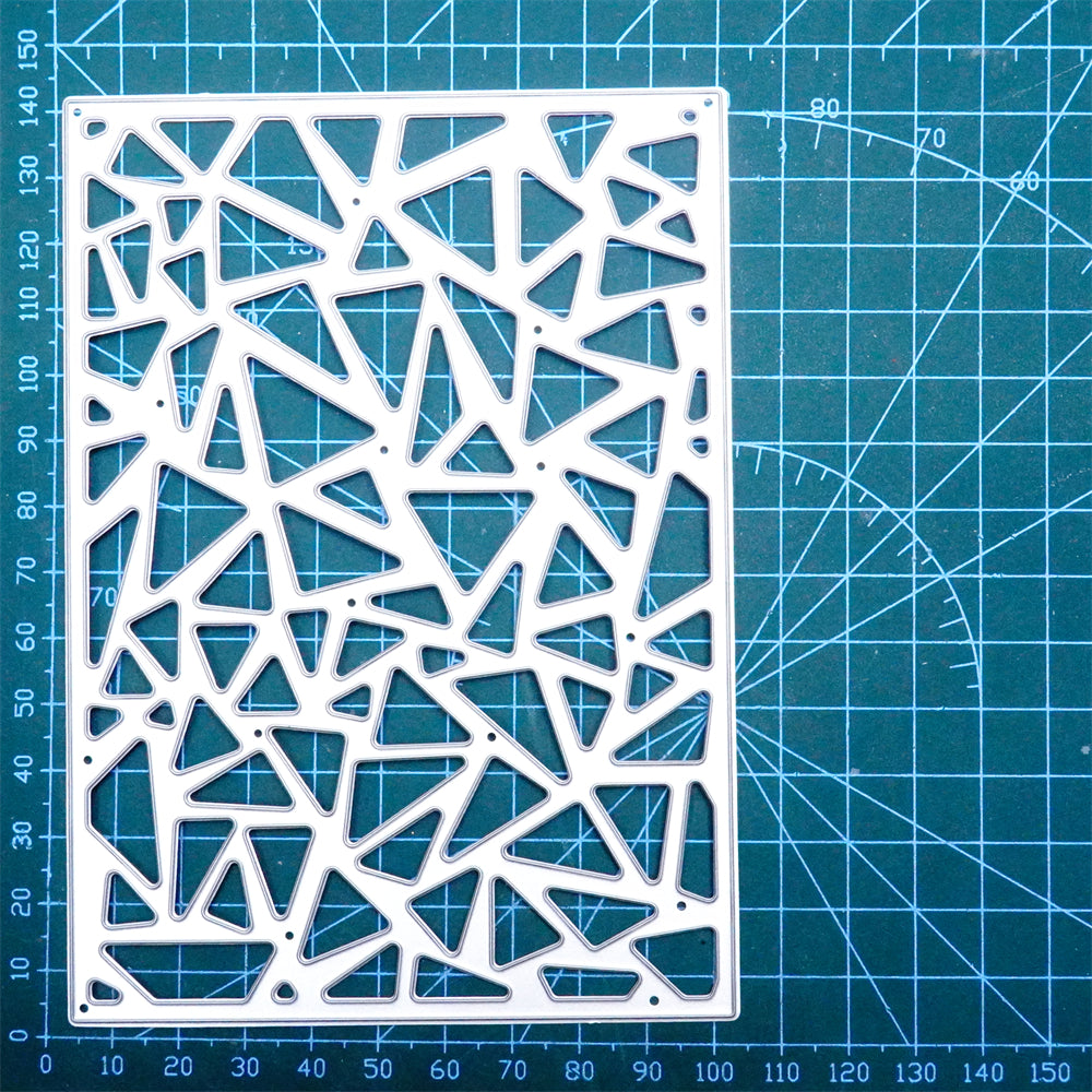 Kokorosa Metal Cutting Dies with Hollow Triangles Background Board