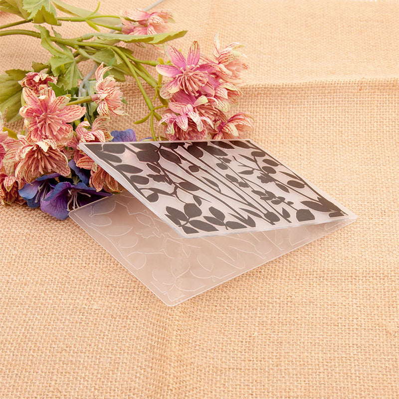 Flowers Branches Plastic Embossing Folders for Card Making Flower