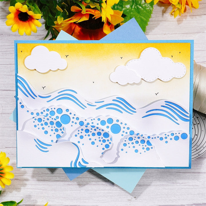 Kokorosa Metal Cutting Dies With Sea Wave Border