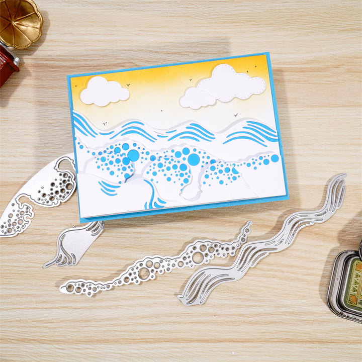 Kokorosa Metal Cutting Dies With Sea Wave Border