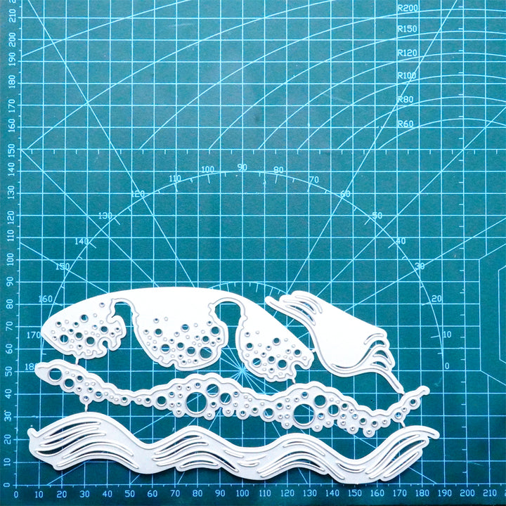 Kokorosa Metal Cutting Dies With Sea Wave Border