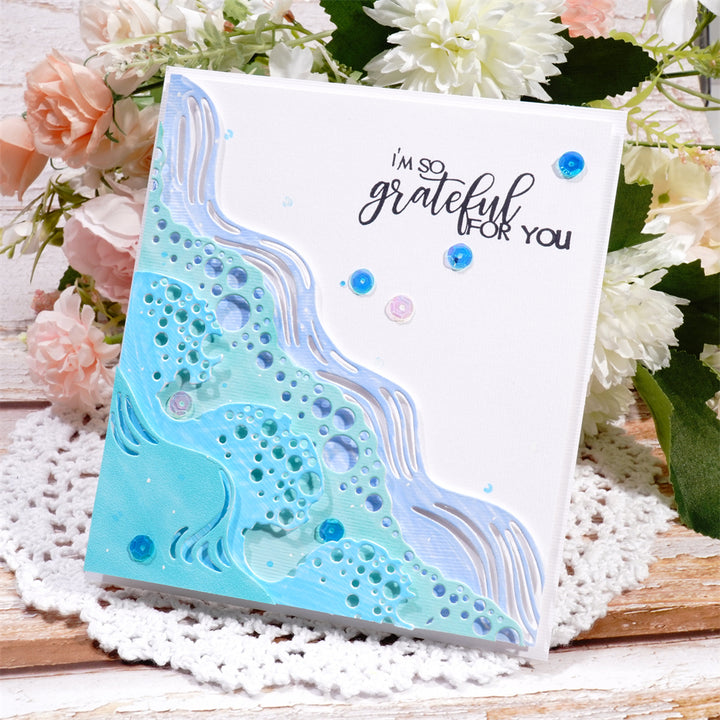Kokorosa Metal Cutting Dies With Sea Wave Border