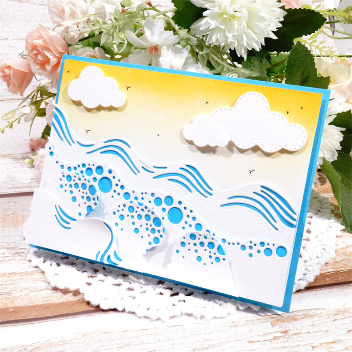 Kokorosa Metal Cutting Dies With Sea Wave Border