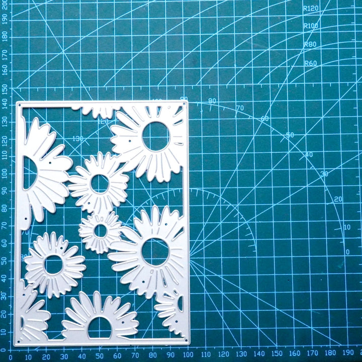 Kokorosa Metal Cutting Dies with Daisies Background Board