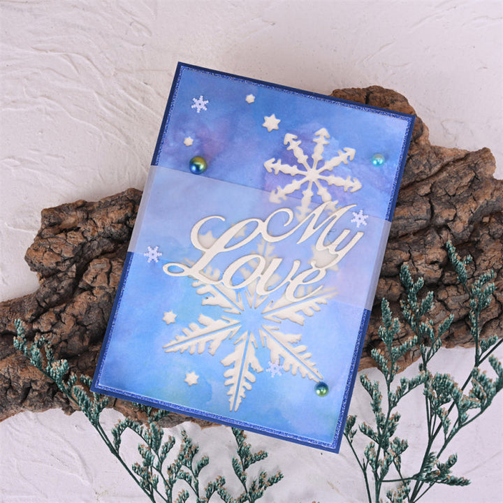 Kokorosa Metal Cutting Dies With Snowflake Background Board