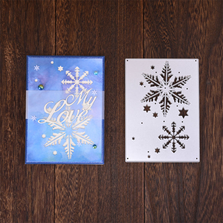Kokorosa Metal Cutting Dies With Snowflake Background Board
