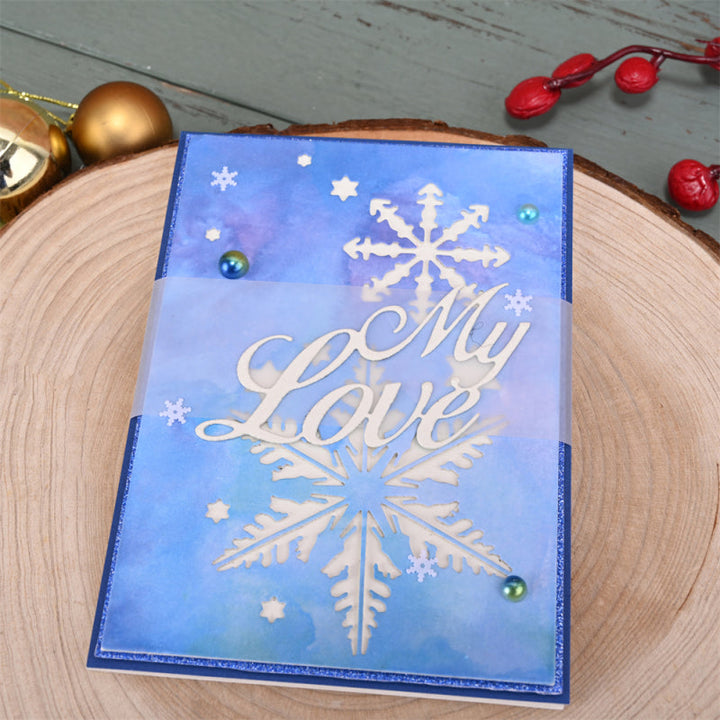 Kokorosa Metal Cutting Dies With Snowflake Background Board