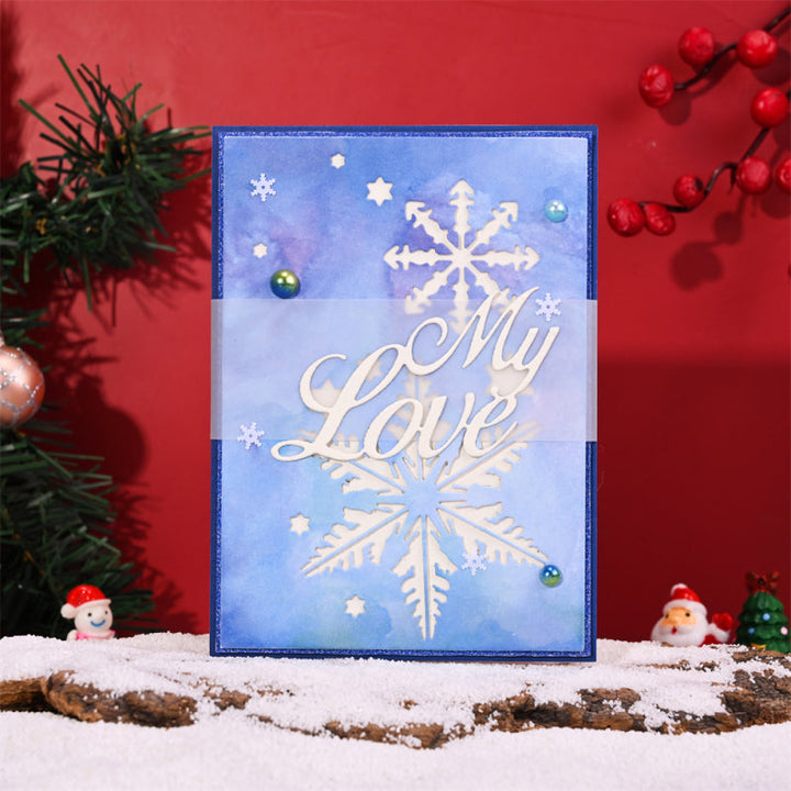 Kokorosa Metal Cutting Dies With Snowflake Background Board