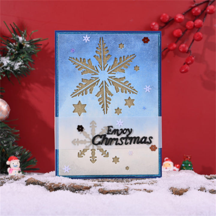 Kokorosa Metal Cutting Dies With Snowflake Background Board