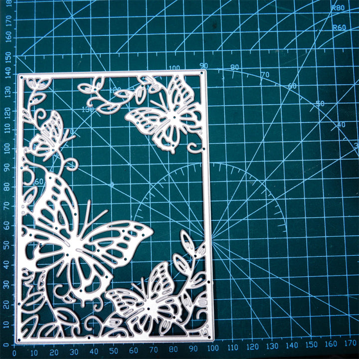 Kokorosa Metal Cutting Dies with Leaves and Butterflies Background Board