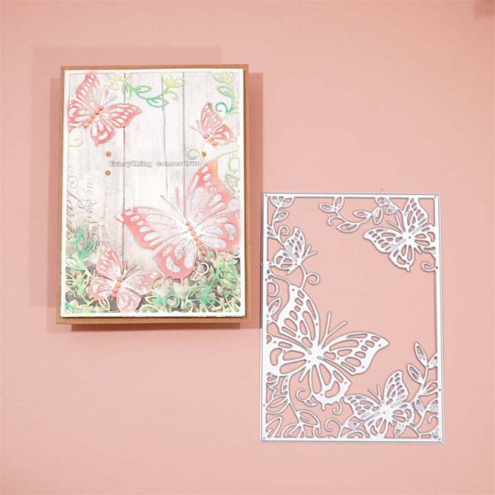 Kokorosa Metal Cutting Dies with Leaves and Butterflies Background Board