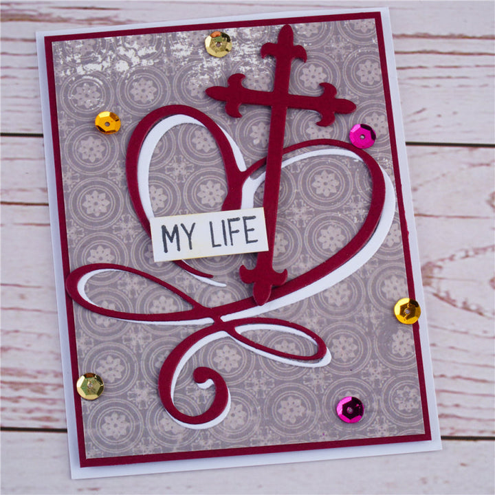Kokorosa Cross and Heart Metal Cutting Dies