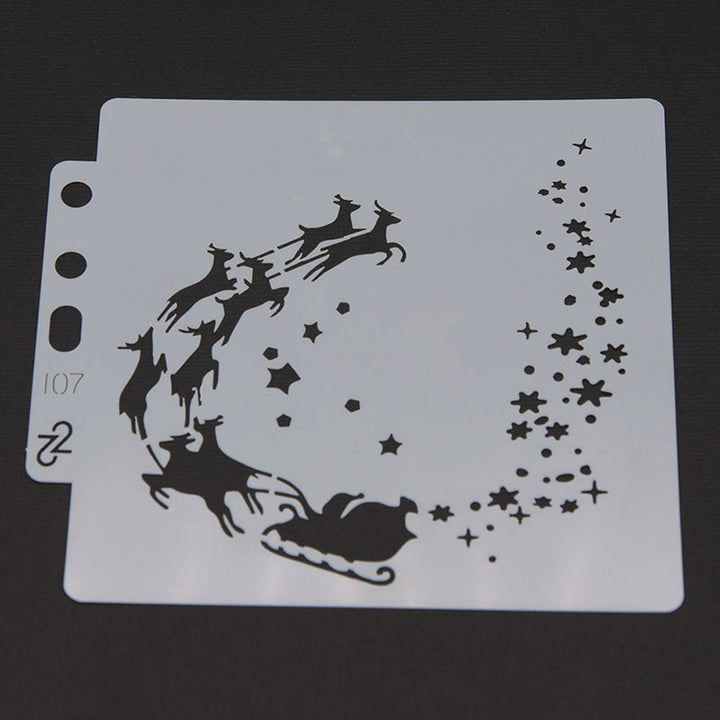 Kokorosa Star Trail Gift Sleigh Car DIY Painting Hollow Stencil