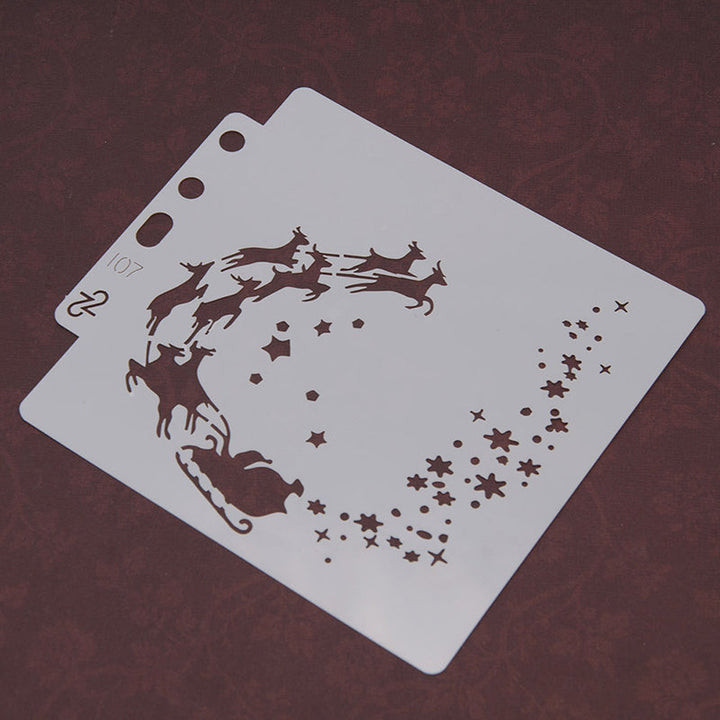 Kokorosa Star Trail Gift Sleigh Car DIY Painting Hollow Stencil