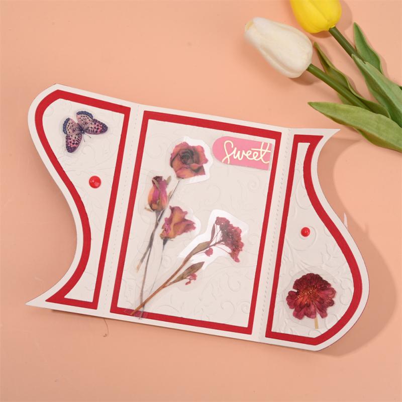 Suitable Foldable Card with Creative Wavy Cover for Female Friends