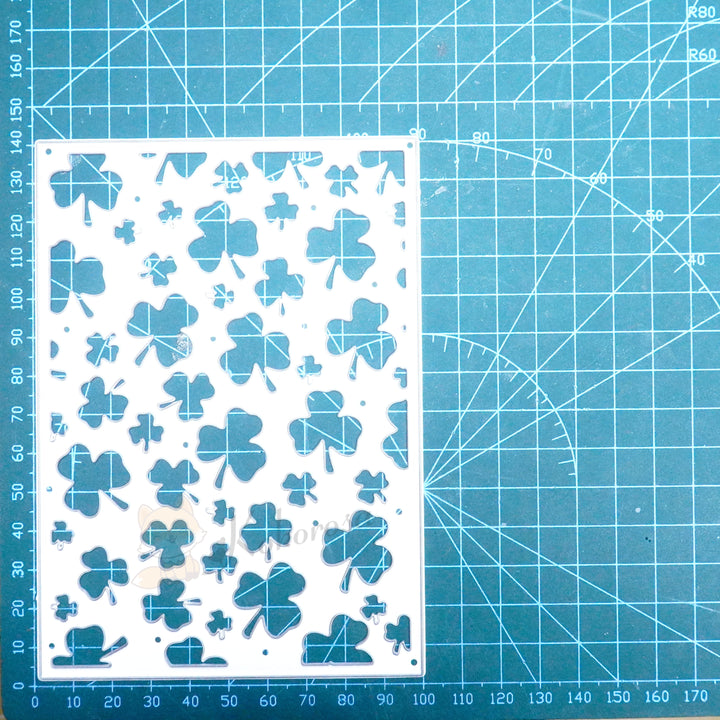 Kokorosa Metal Cutting Dies with Shamrock Background Board