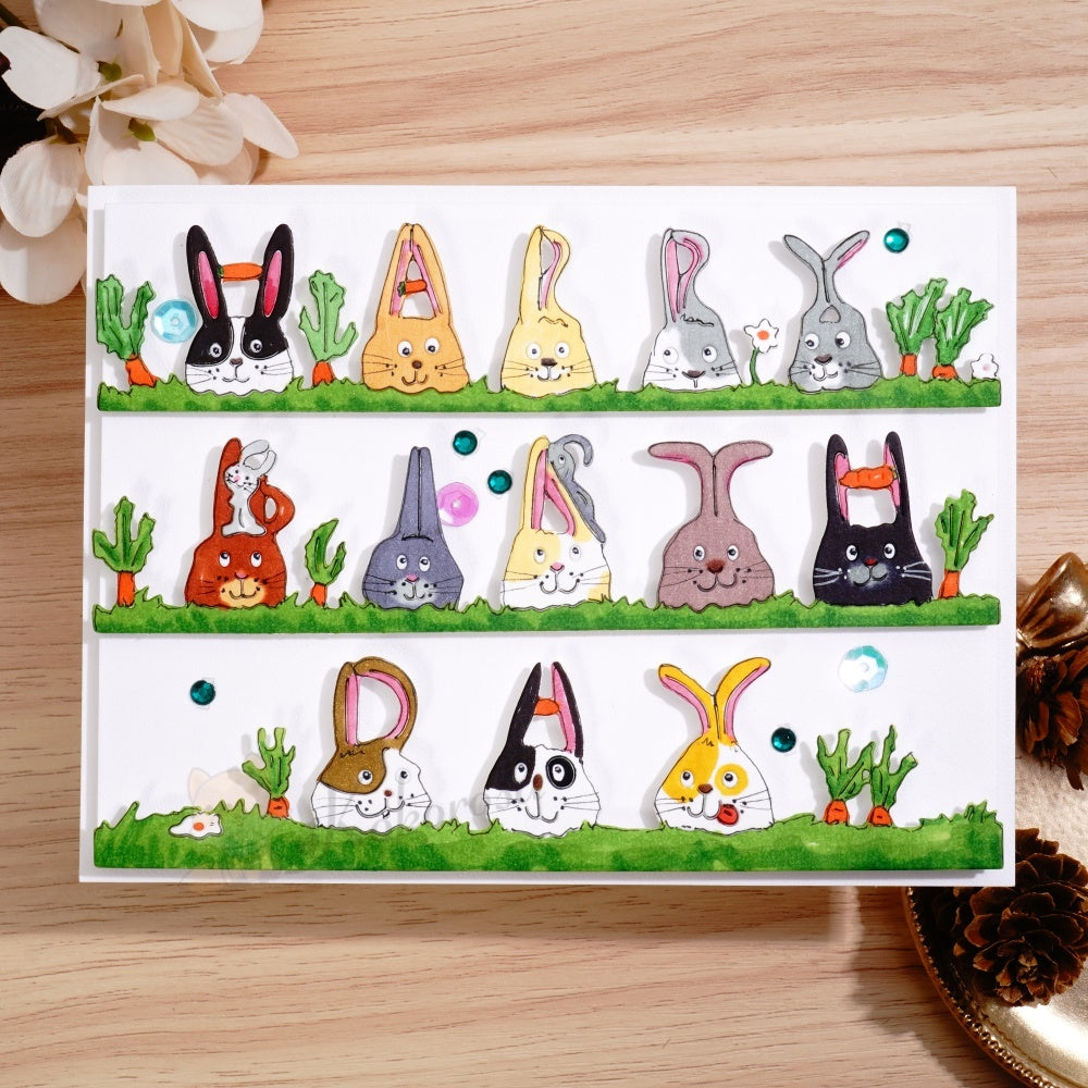 Kokorosa Metal Cutting Dies with Happy Birthday Bunny