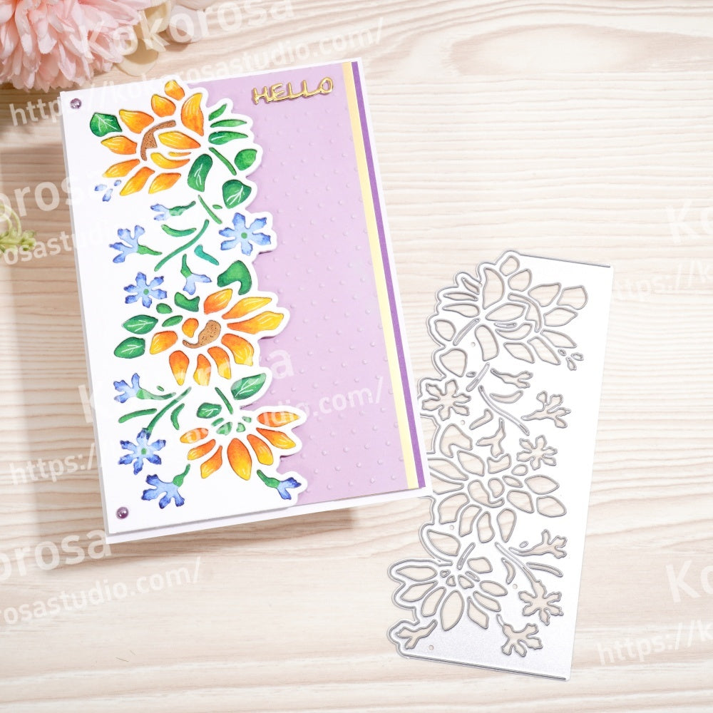 Kokorosa Metal Cutting Dies with Flower Border