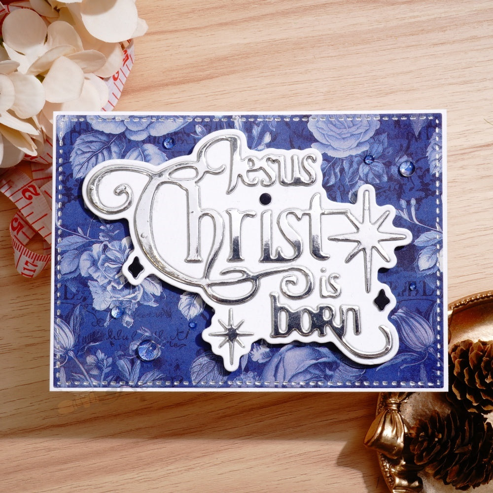 Kokorosa Metal Cutting Dies with 'Jesus Christ is Born' Word