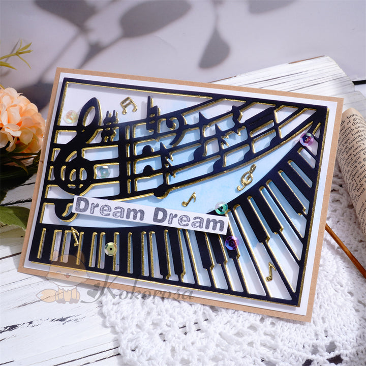 Kokorosa Metal Cutting Dies with Musical Notes and Piano Keys