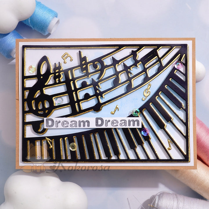 Kokorosa Metal Cutting Dies with Musical Notes and Piano Keys