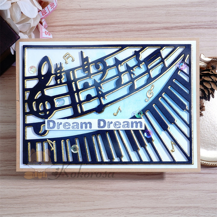 Kokorosa Metal Cutting Dies with Musical Notes and Piano Keys