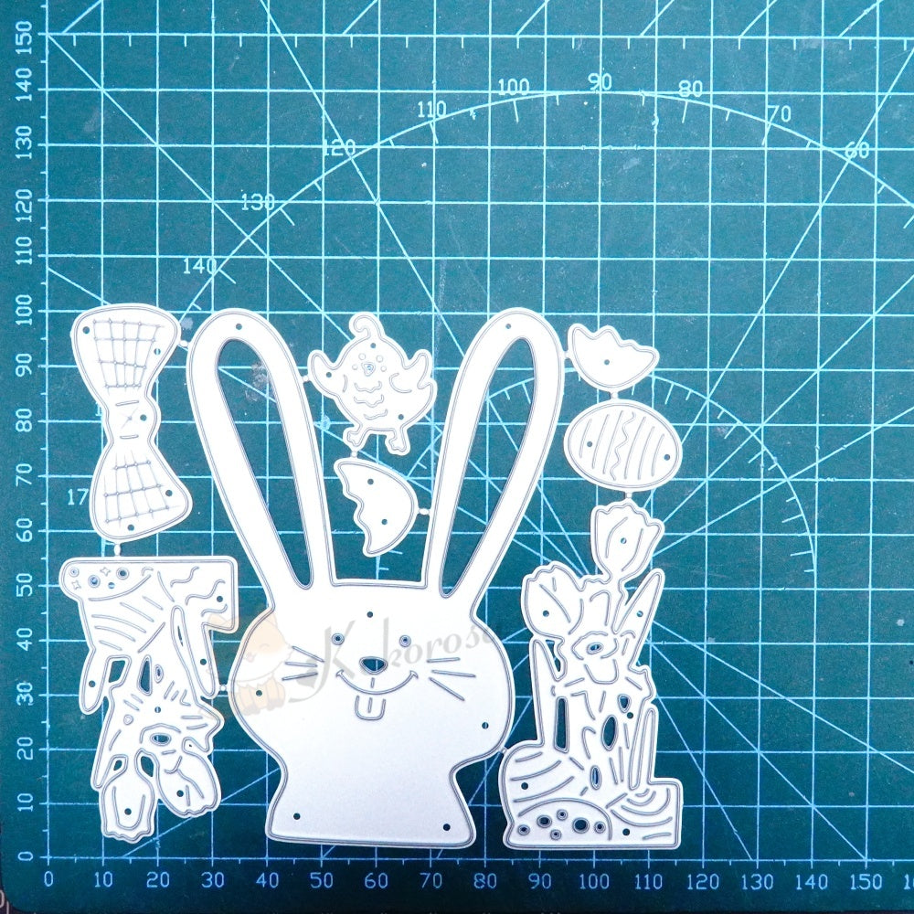 Kokorosa Metal Cutting Dies with Flowers Bunny Egg and Chicken