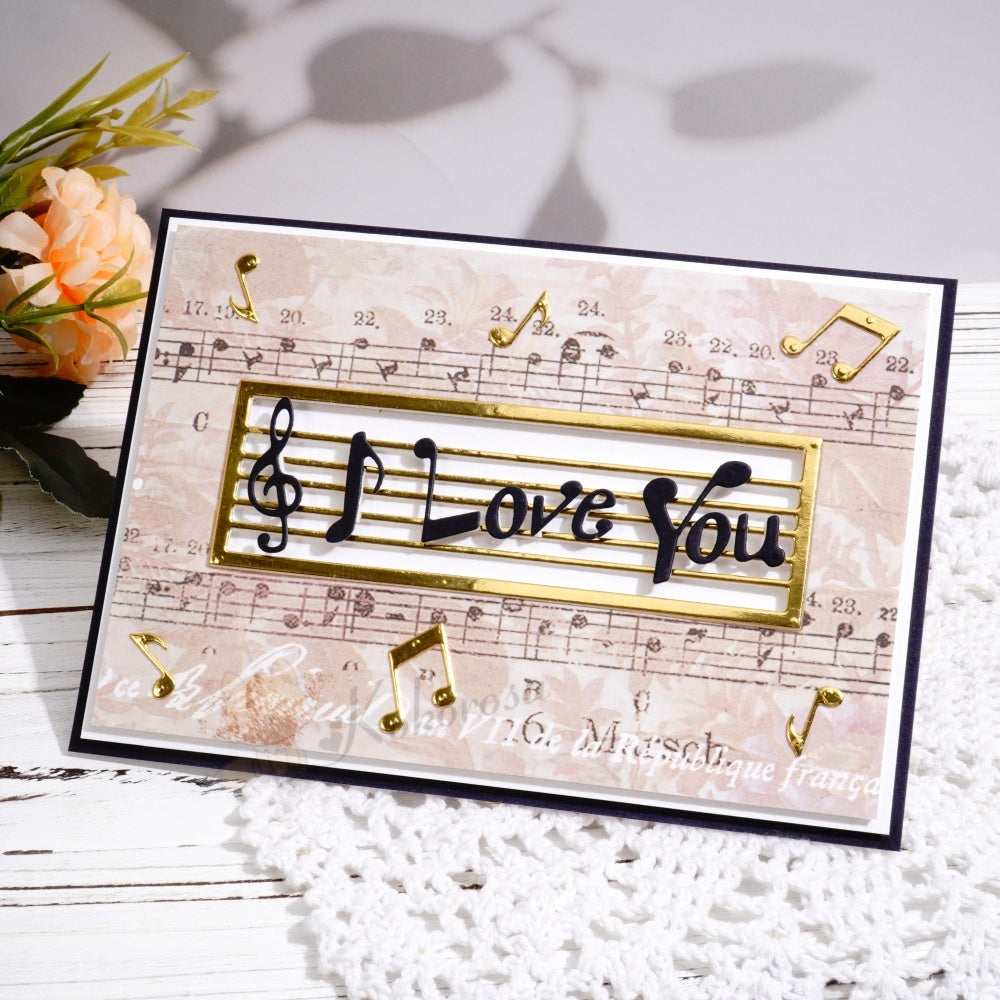 Kokorosa Metal Cutting Dies with I Love You Note