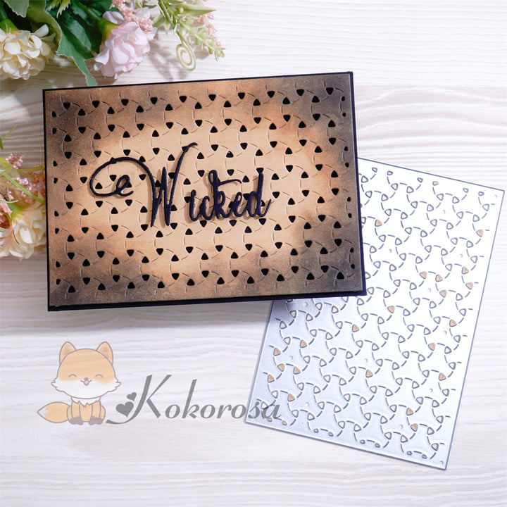 Kokorosa Metal Cutting Dies with Knitting Background Board