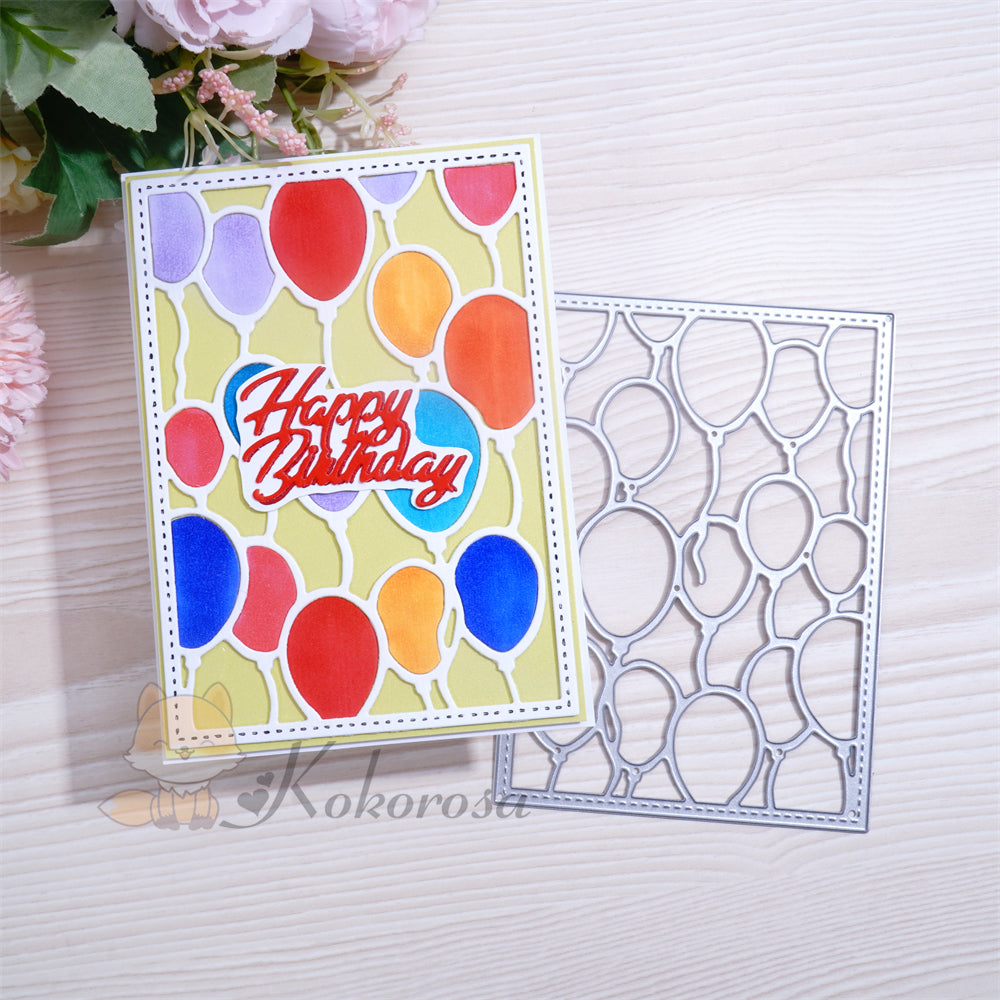 Kokorosa Metal Cutting Dies with Balloon Background Board