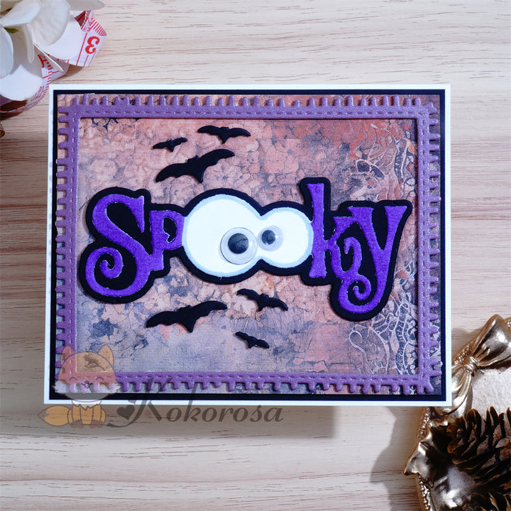 Kokorosa Metal Cutting Dies with "Spooky" Words