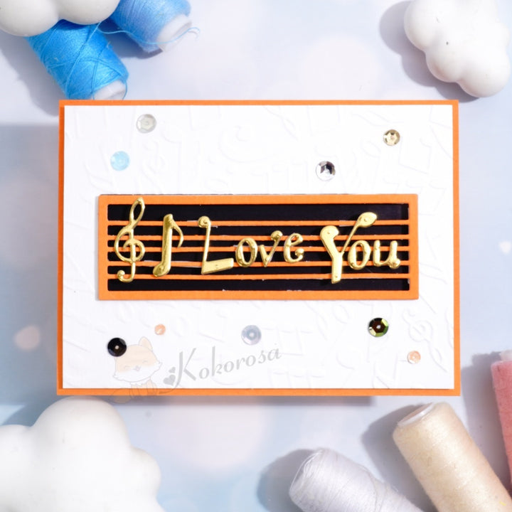 Kokorosa Metal Cutting Dies with I Love You Note