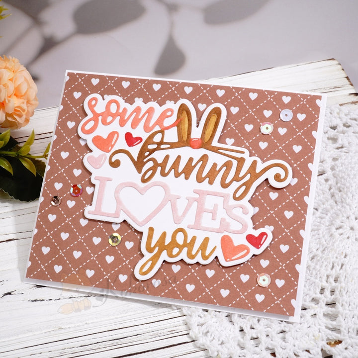 Kokorosa Metal Cutting Dies with 'some bunny LOVES you' Word