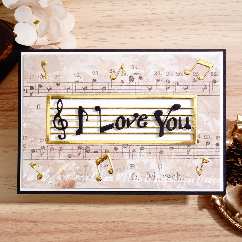 Kokorosa Metal Cutting Dies with I Love You Note