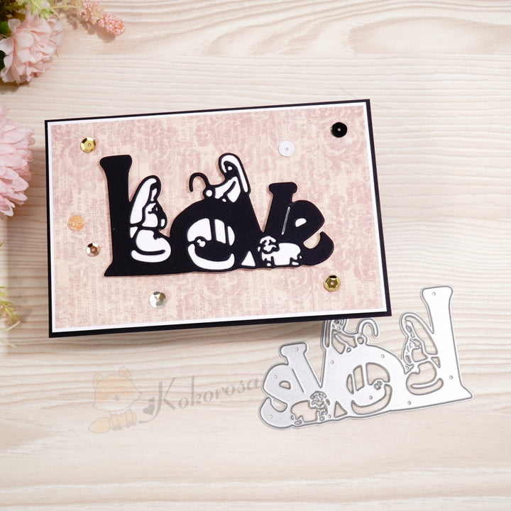 Kokorosa Metal Cutting Dies with Love Word Nativity