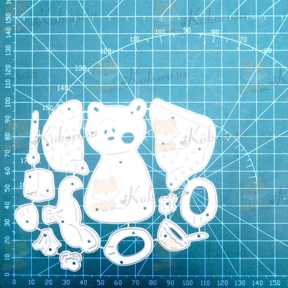 Kokorosa Metal Cutting Dies with Sick Bear