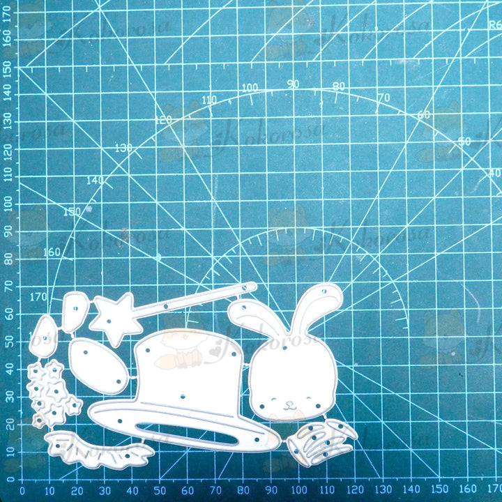 Kokorosa Metal Cutting Dies with Magic Hat and Rabbit