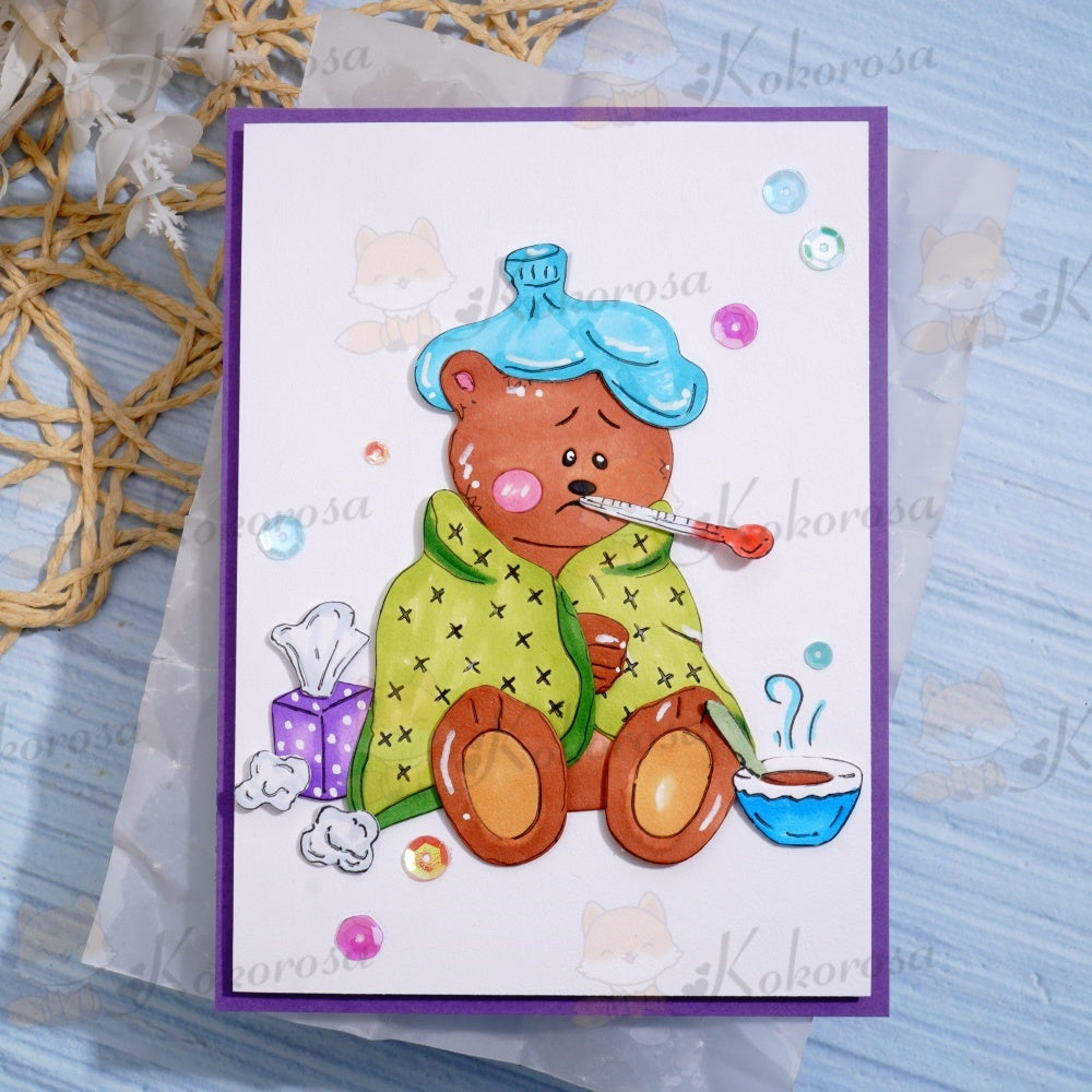 Kokorosa Metal Cutting Dies with Sick Bear