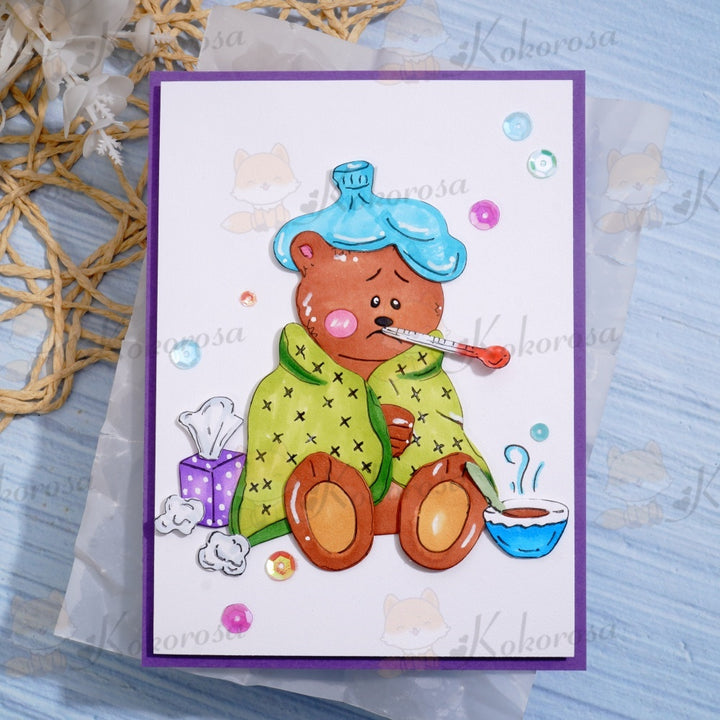 Kokorosa Metal Cutting Dies with Sick Bear