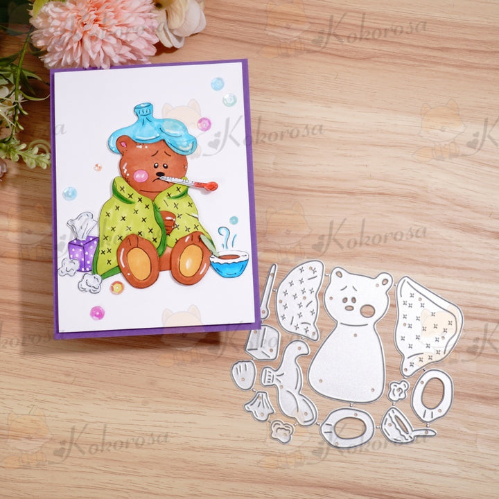 Kokorosa Metal Cutting Dies with Sick Bear