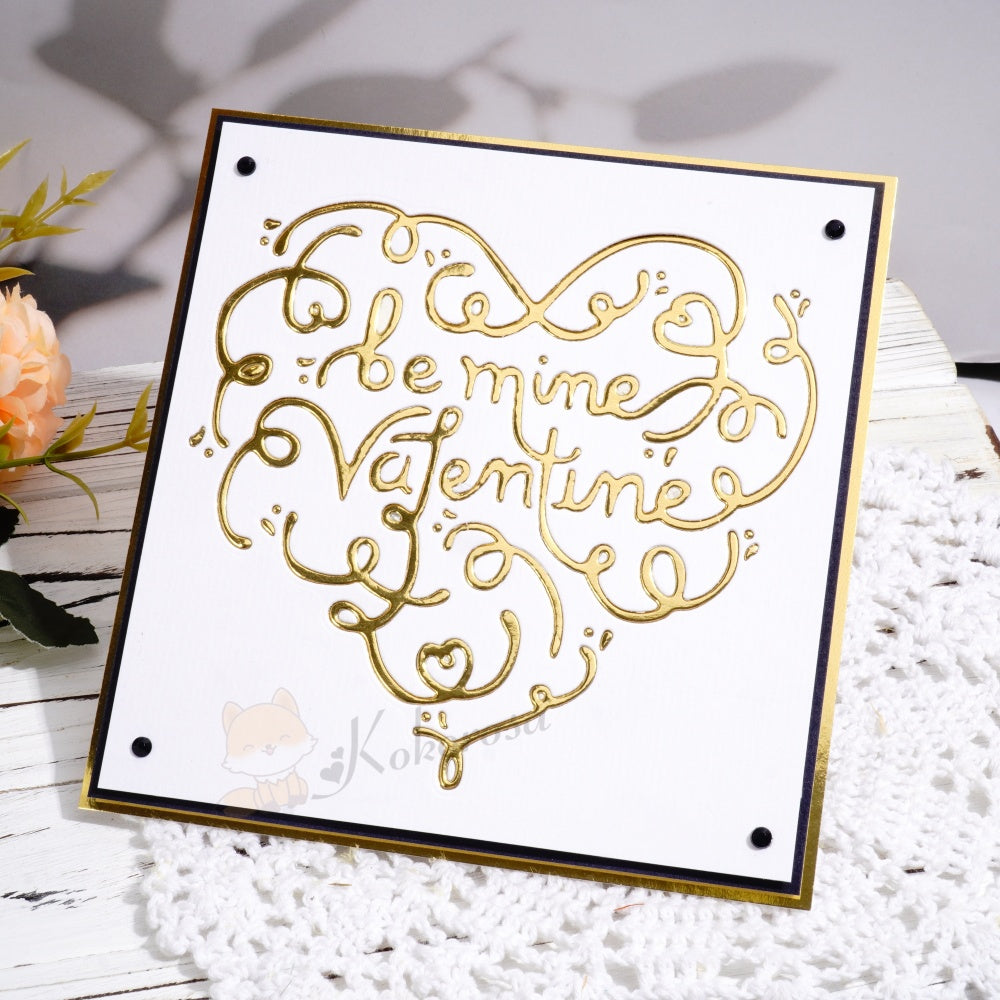 Kokorosa Metal Cutting Dies with 'be mine Valentine' Word