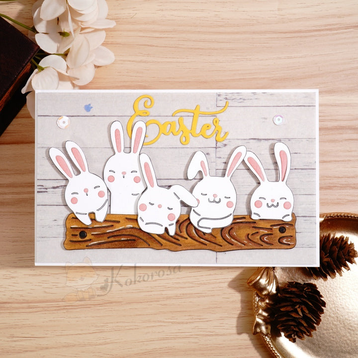 Kokorosa Metal Cutting Dies with 5 Bunnies