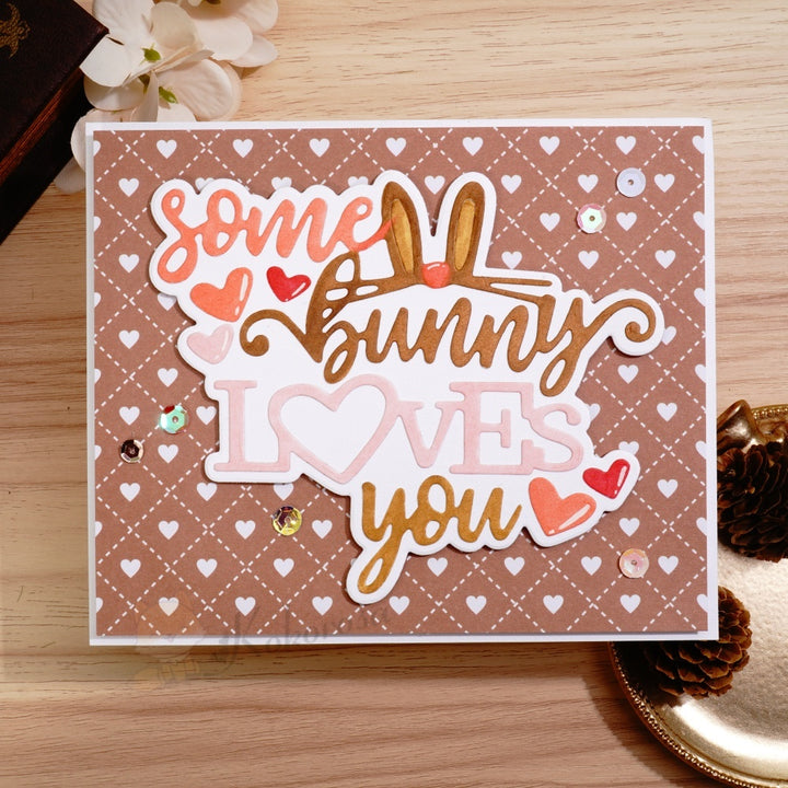 Kokorosa Metal Cutting Dies with 'some bunny LOVES you' Word