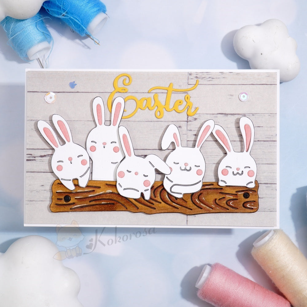 Kokorosa Metal Cutting Dies with 5 Bunnies