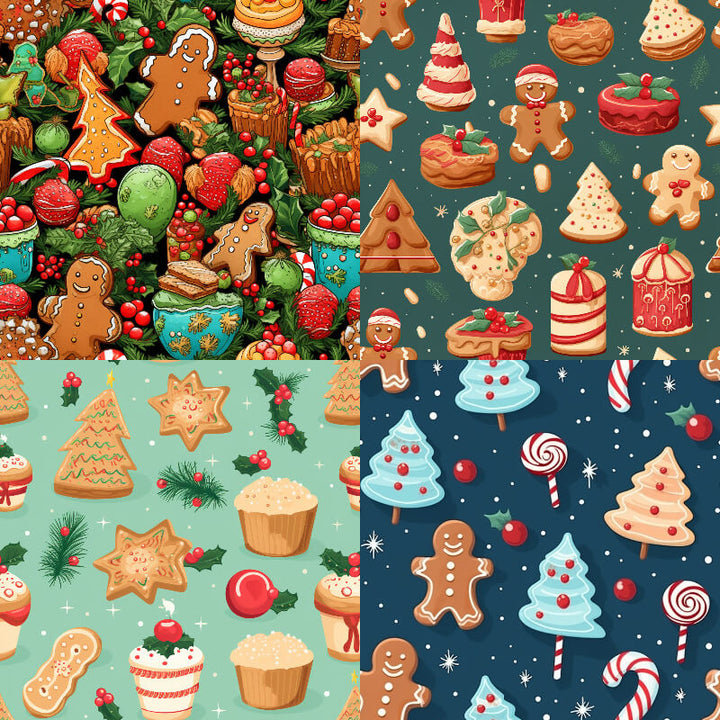 Kokorosa 24PCS 6" Christmas Gingerbread Man Scrapbook & Cardstock Paper